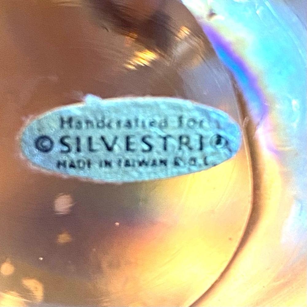 Vintage Silvestri Pink Iridescent Glass Bird Figurine with original stickers - Picture 9 of 11